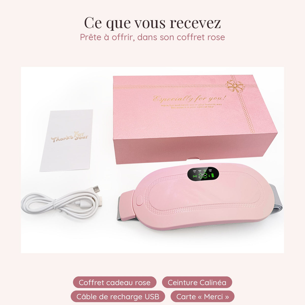 Ceinture Chauffante Menstruelle et Massante